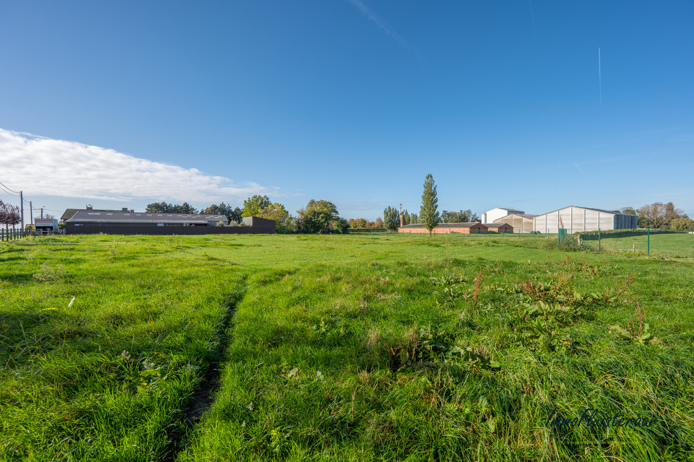 Commercieel gelegen woonst met ruime loodsen en weilanden op ca 2,6 ha te Koolskamp. 