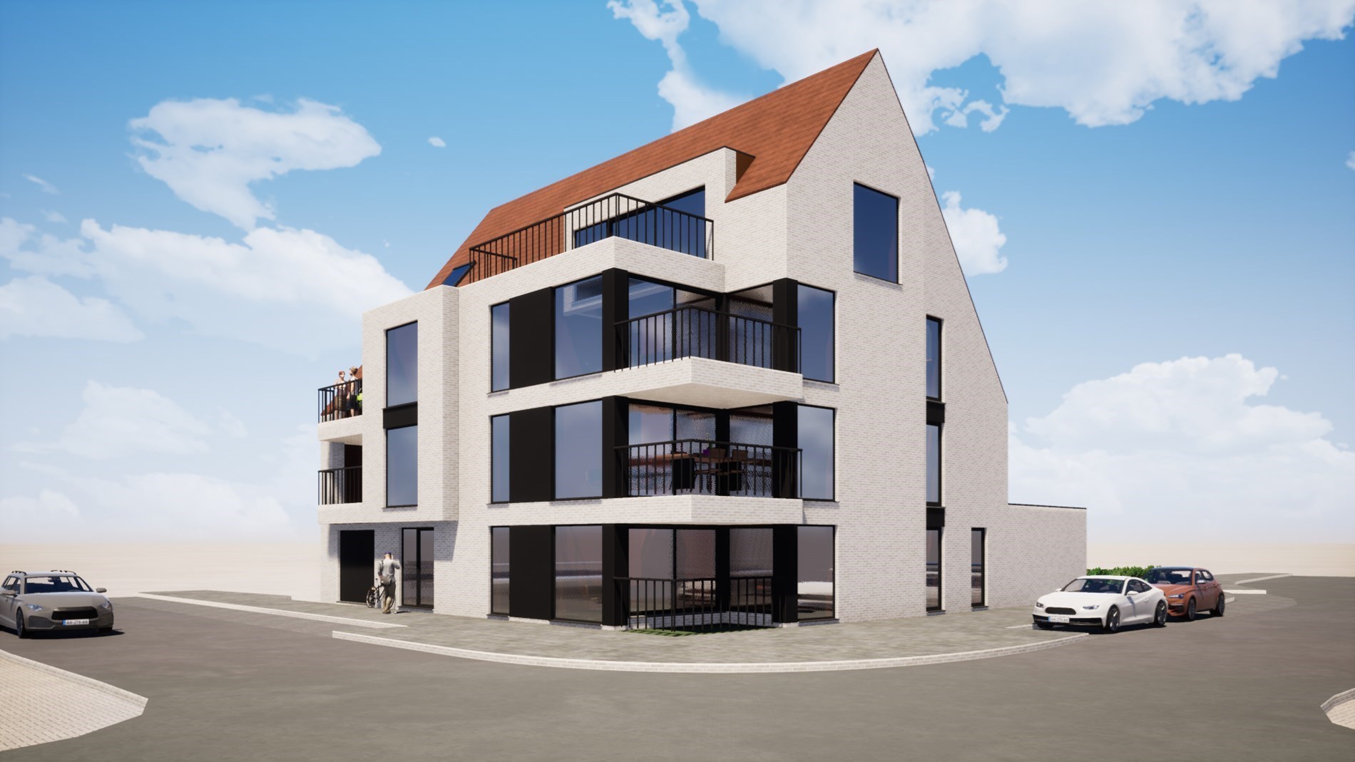 Ruim nieuwbouw appartement op tweede verdieping in centrum Oudenburg 