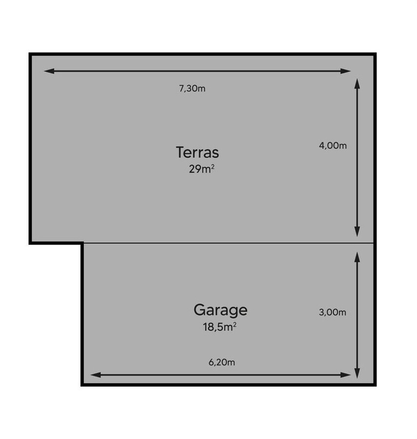 Gelijkvloers instapklaar appartement met terras en garage 