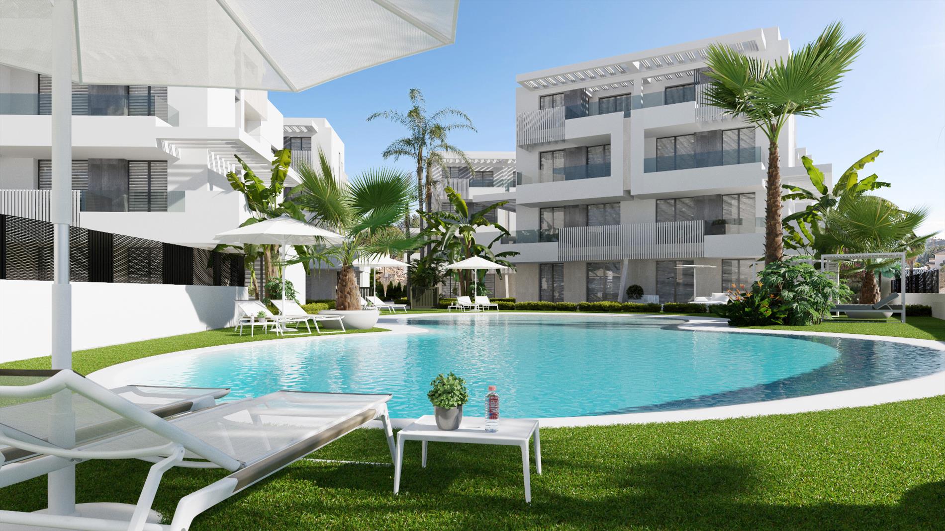 Luxe nieuwbouwappartementen in tropisch resort 