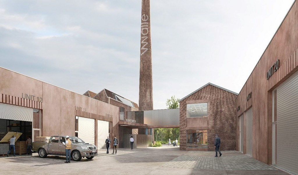 Nieuwbouw KMO-units en kantoren op voormalige historische bedrijvensite Walle te Kortrijk