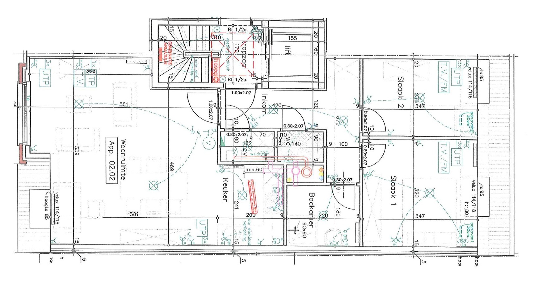 Recent appartement met twee slaapkamers 