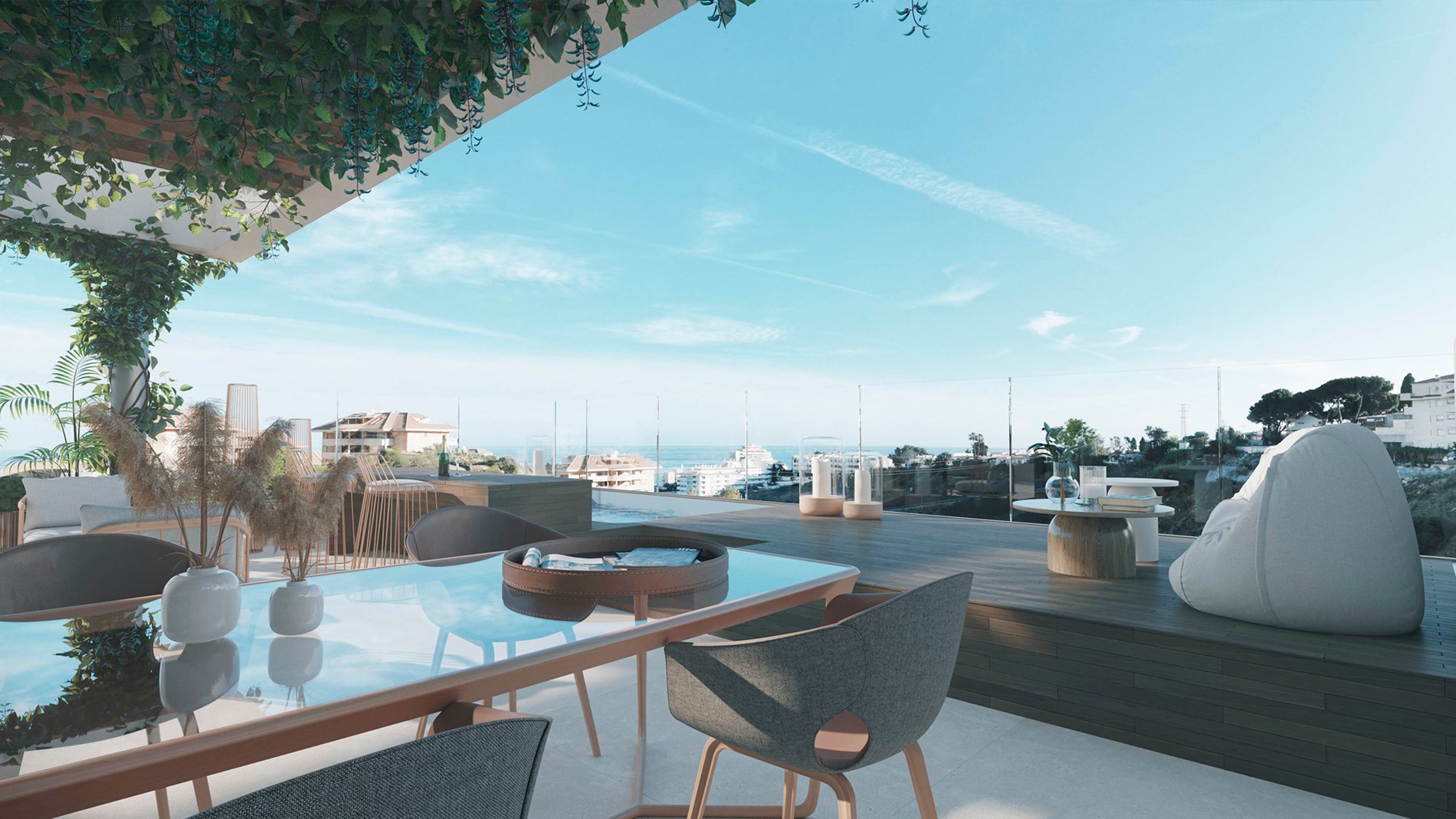 Luxe Townhouses met zeezicht in Fuengirola 