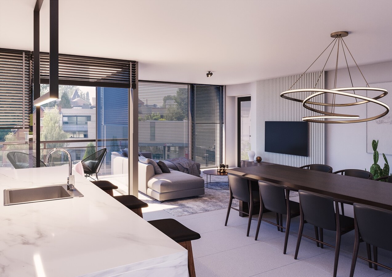 Luxueus &amp; stijlvol duplex-appartement met 2 slaapkamers en 2 terrassen 