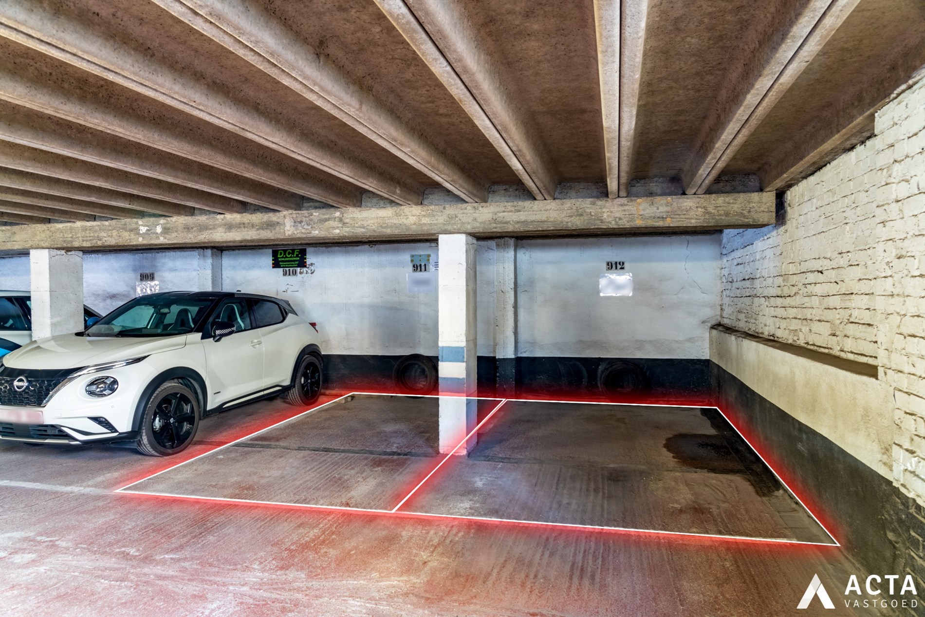 Autostandplaats in het centrum van Oostende 