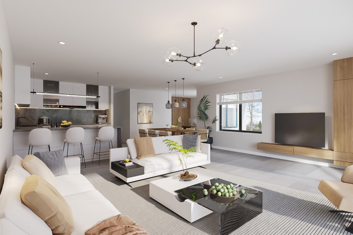 Luxueus nieuwbouw villa-appartement  van 168 m&#178; met 3 slaapkamers + ondergrondse garage en kelder in kleine residentie 