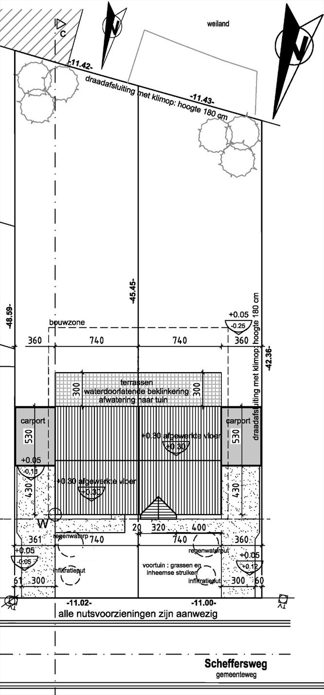 2 half vrijstaande nieuwbouw-woningen in landelijke stijl. 