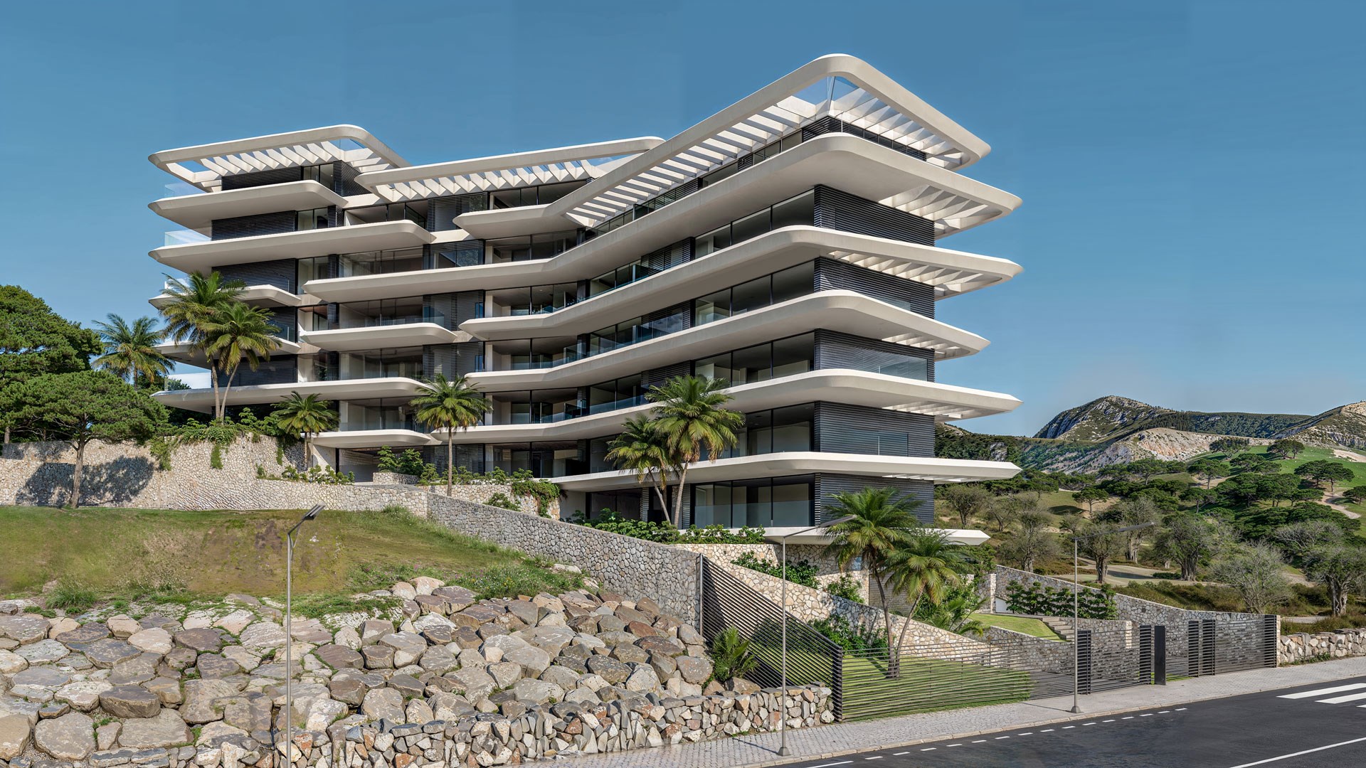 Las Mesas Blue Horizon: Luxe Appartementen met Panoramisch zicht in Estepona 