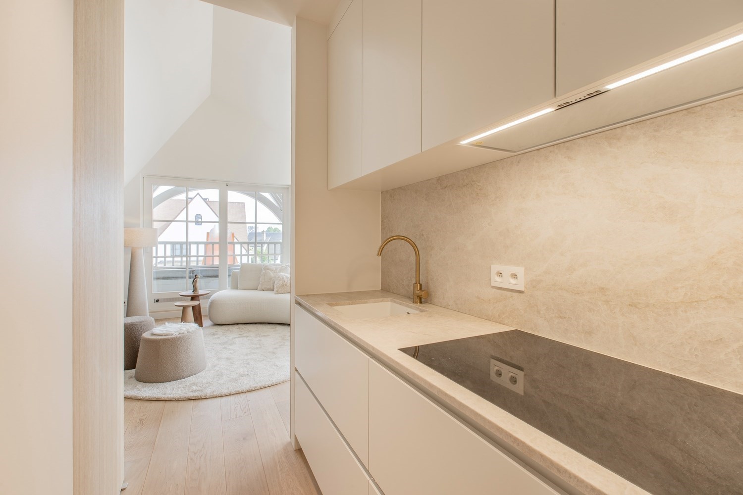 Penthouse lumineux avec agr&#233;ables terrasses ensoleill&#233;es, &#224; seulement 50m &#224; pied de la digue d&#39;Albertstrand. 