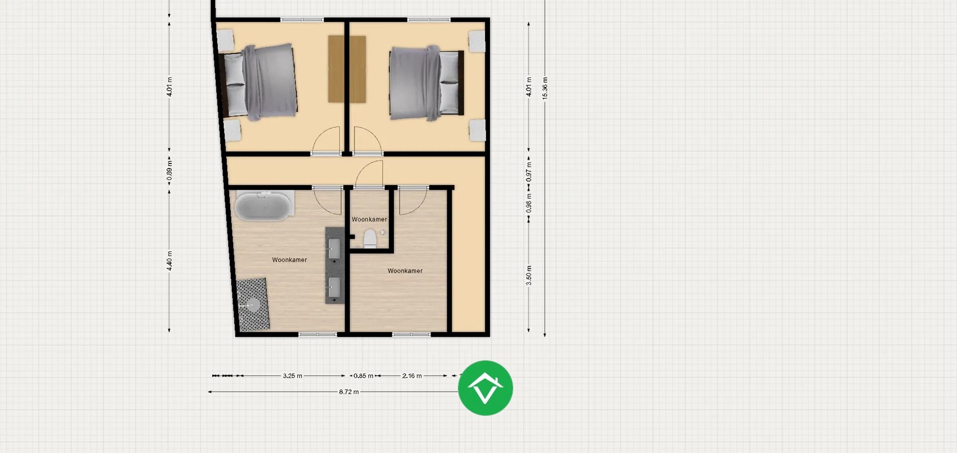 bouwgrond voor halfopen bebouwing centrum Koekelare 