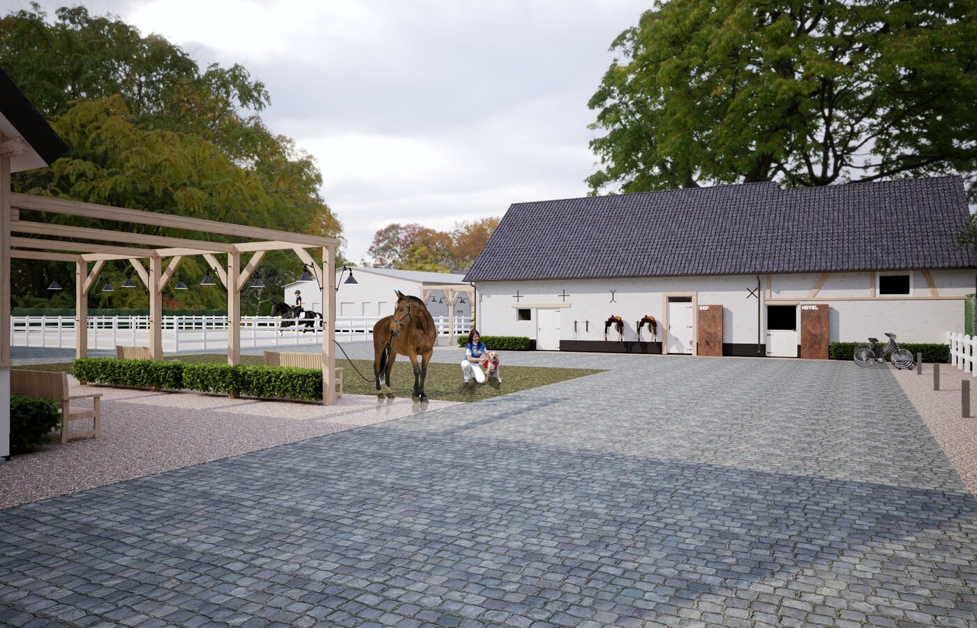 Man&#232;ge avec beaucoup de potentiel (et des subventions) sur environ 5,67 hectares &#224; Heusden-Zolder. 