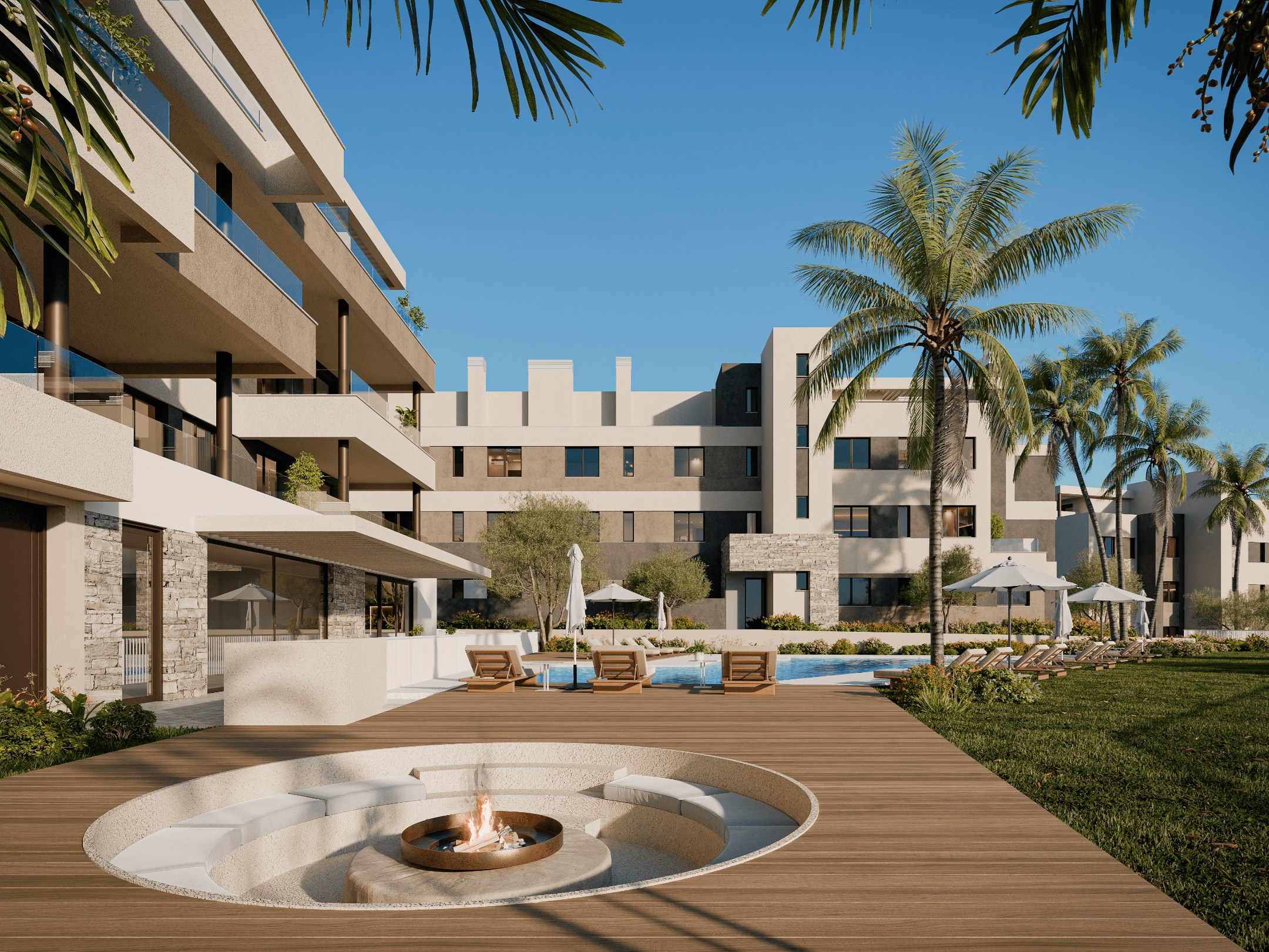 Balance, complexe moderne avec 75 appartements dans le magnifique Mijas. Profitez de vues sur la mer et la montagne et profitez des espaces communs, parfaits pour la d&#233;tente, le sport et le bien-&#234;tre. 