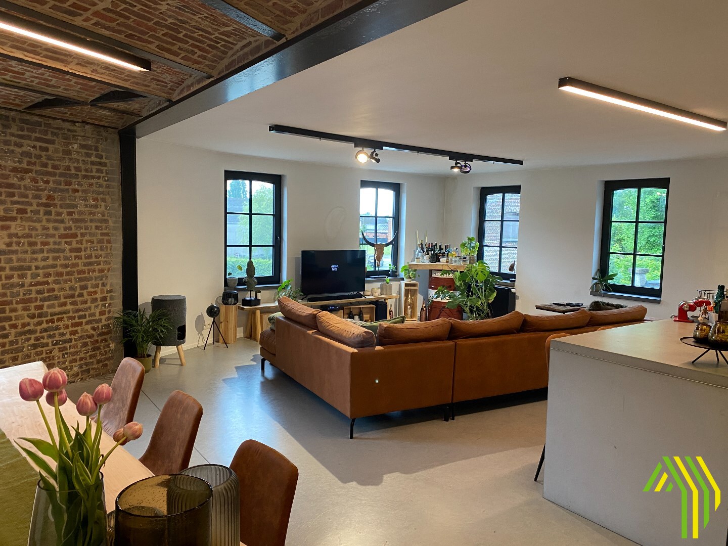 Unieke loft met 3 slaapkamers op de eerste verdieping van Residentie Damberd brouwerij 