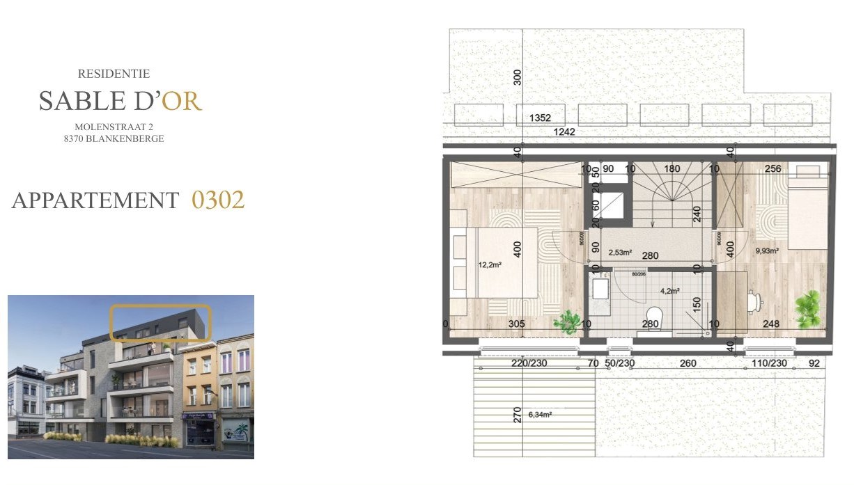 Residentie SABLE D&#39;OR: een duurzaam duplex appartement, vlakbij het strand 