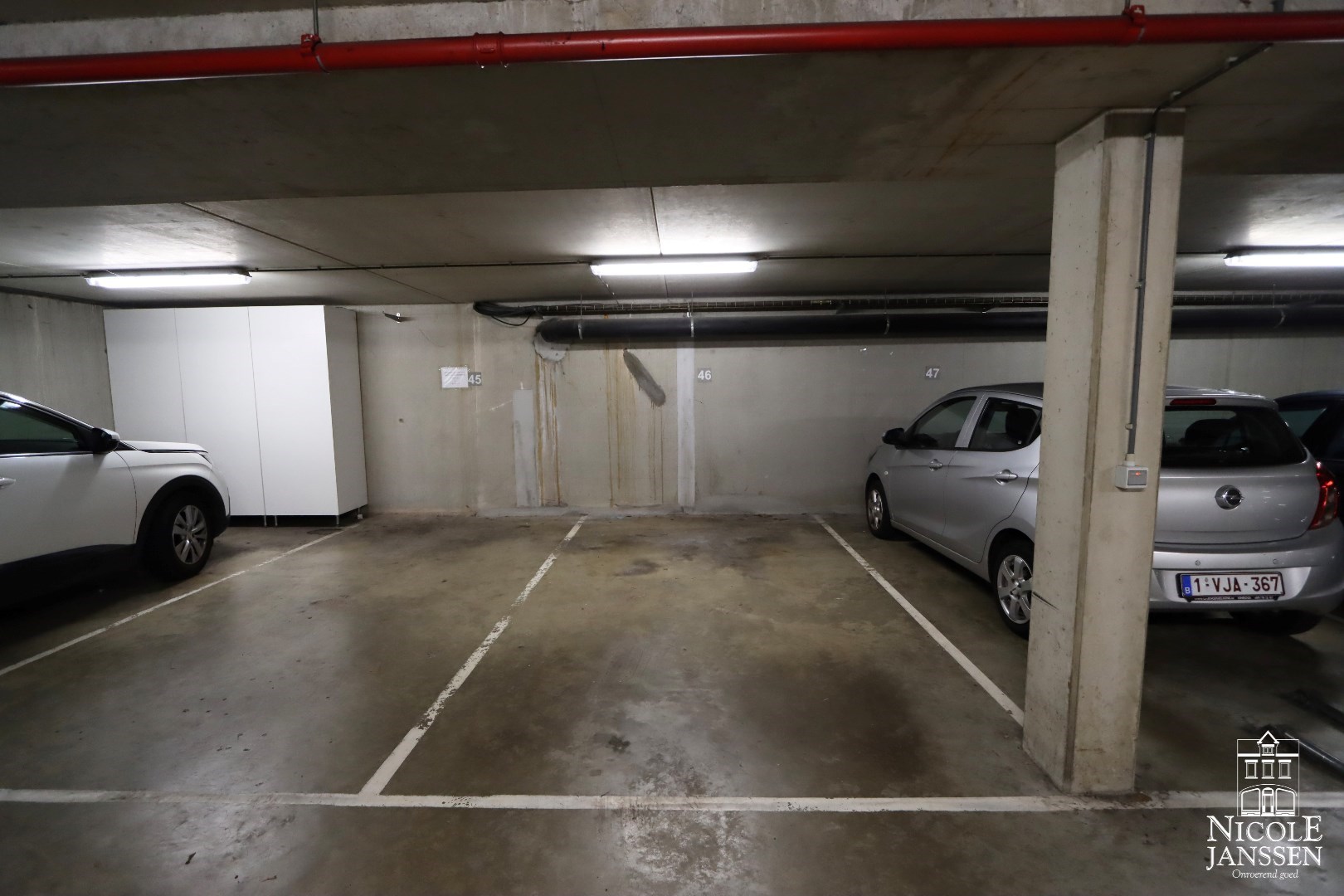 Autostandplaats nr. 46 in de ondergrondse parkeerkelder