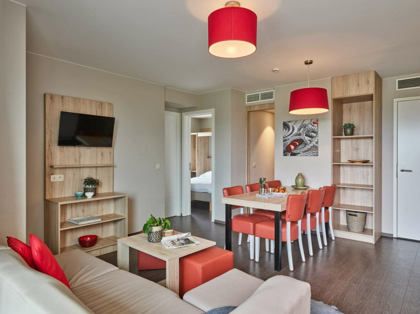 Comfort suite met 2 aparte slaapkamers en slaaphoek voor 6 personen in Zeebrugge 