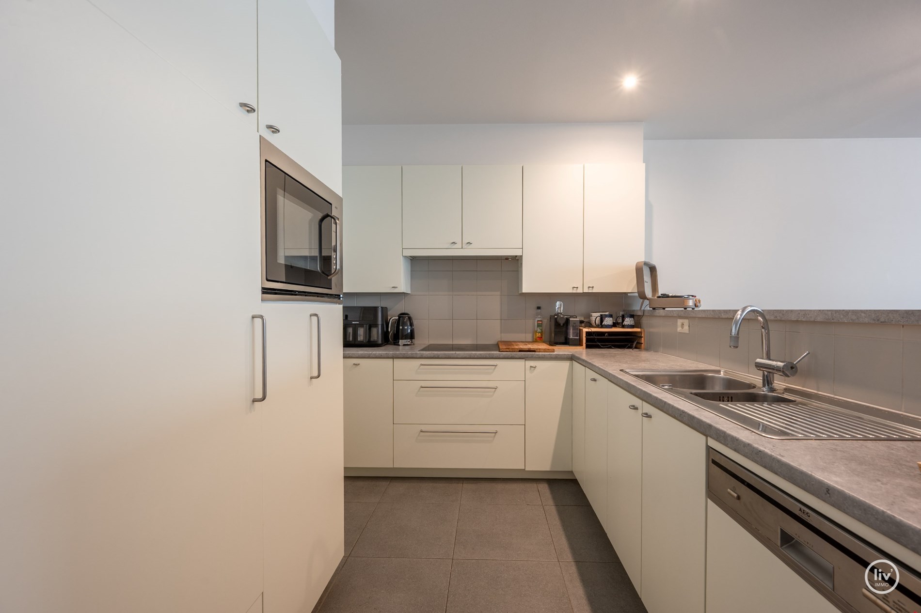 Bel appartement spacieux avec deux chambres situ&#233; sur l&#39;avenue Dumortier &#224; Knokke. 
