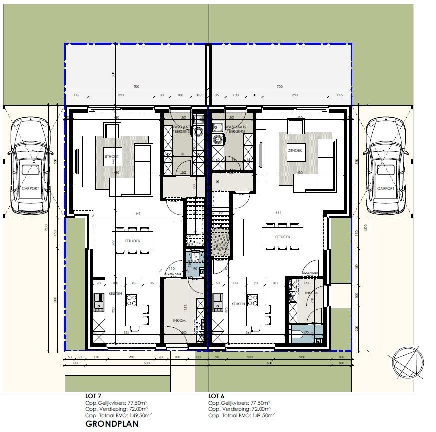 Half-open nieuwbouwwoning met 3 slaapkamers en tuin te Ichtegem 