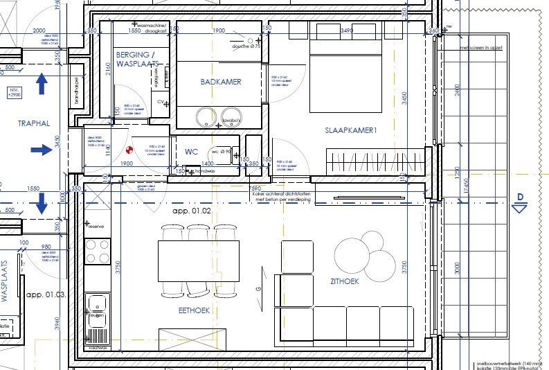 Nieuwbouwappartement met 1 slaapkamer te Ichtegem 