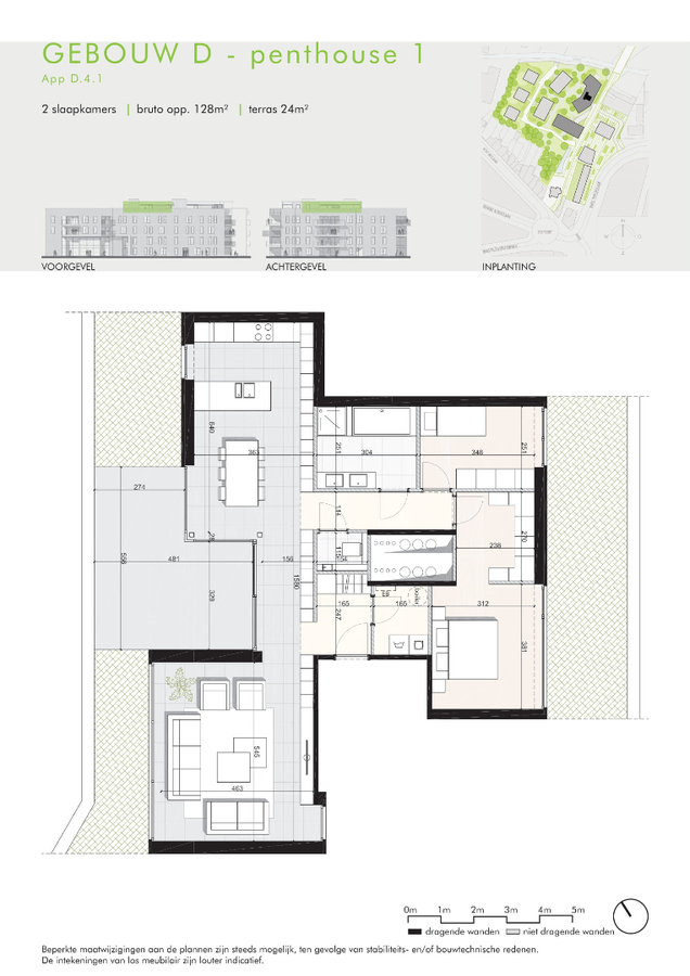 Type 11: Nieuwbouw penthouse van 133m&#178; met twee slaapkamers en prachtig terras 