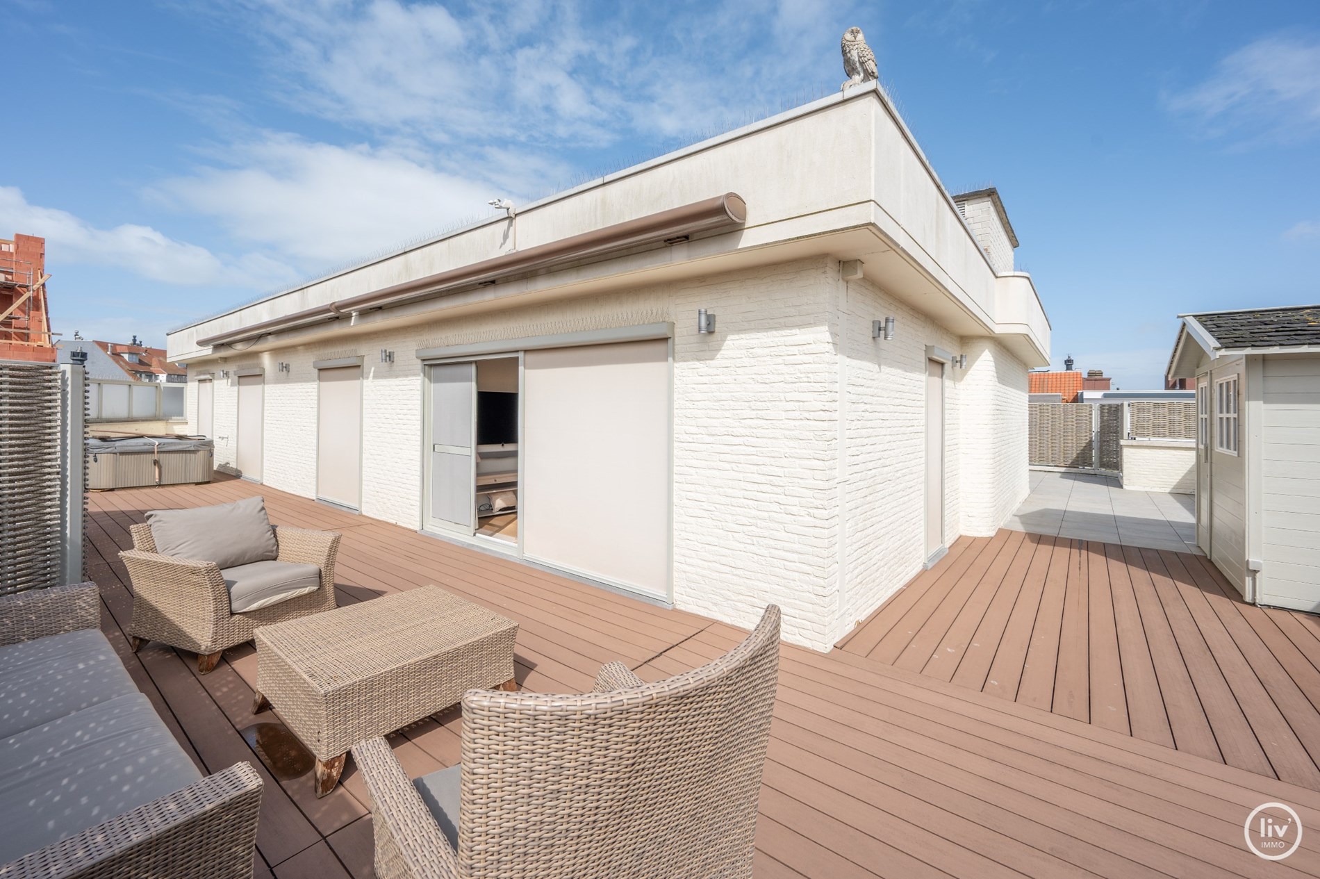 Prachtig appartement met unieke terrassen van 135 m2 om de hoek van de Dumortierlaan: 