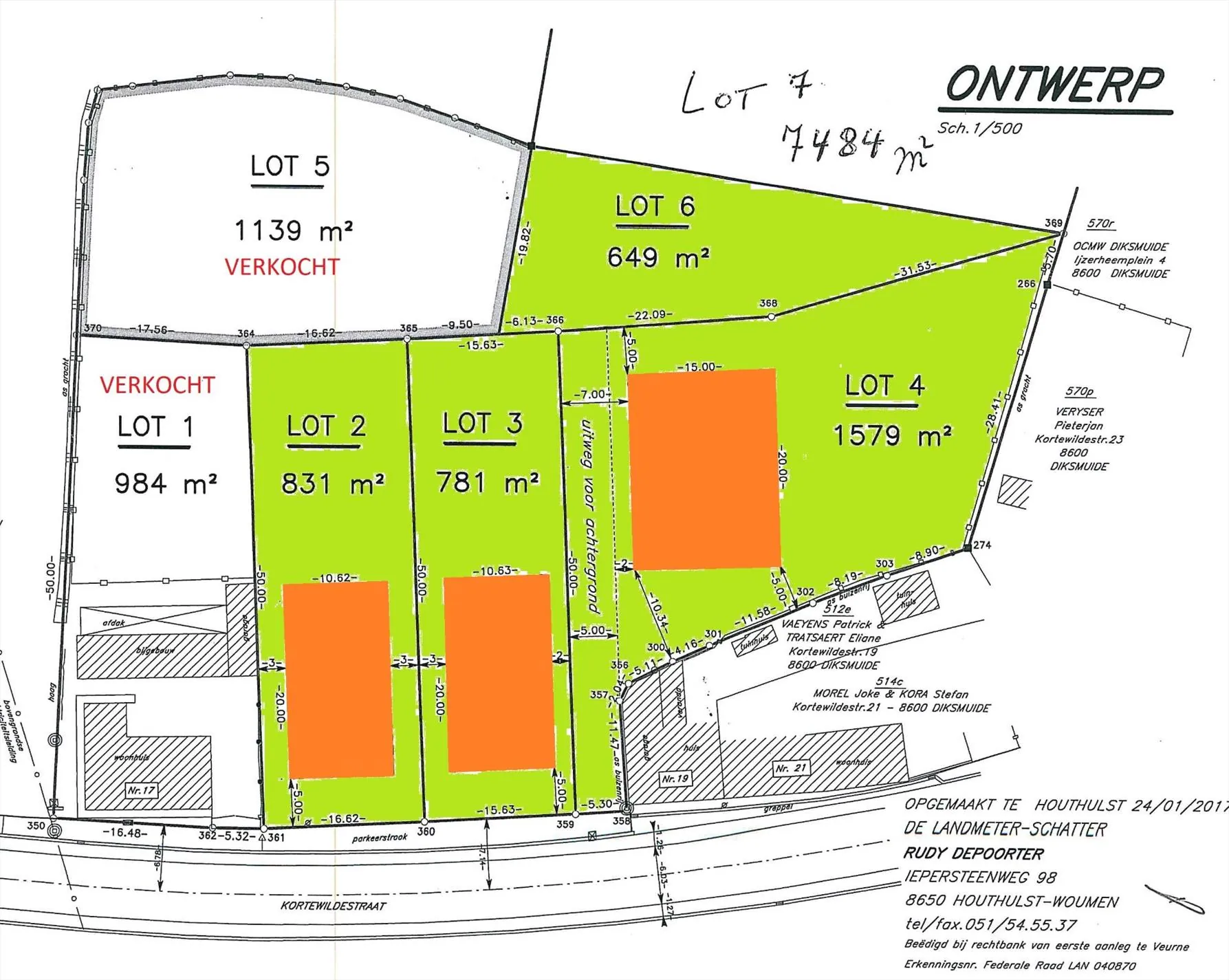 Gunstig gelegen bouwgrond voor open bebouwing op 781m² te Vladslo