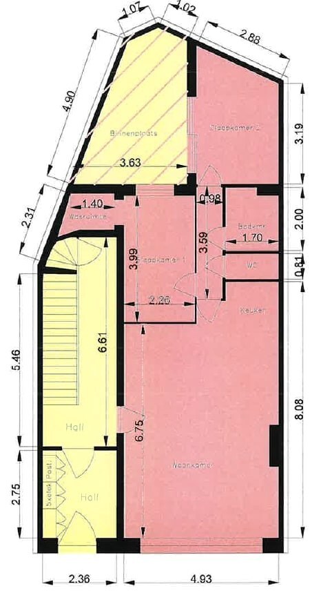 Instapklaar gelijkvloers appartement op toplocatie met 2 slaapkamers en koer te Kortrijk 