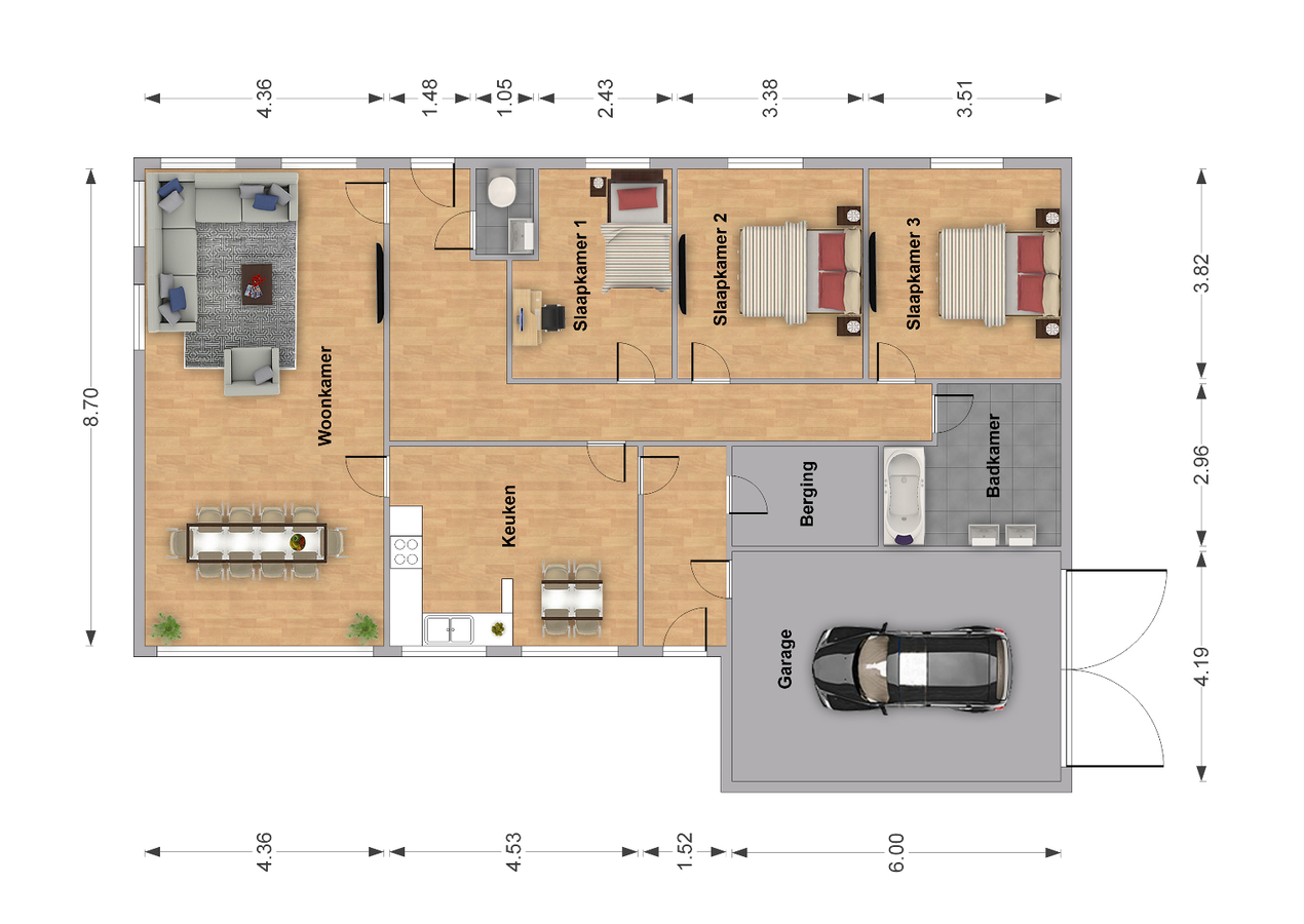 Op te frissen bungalow op toplocatie met 3 slaapkamers! 