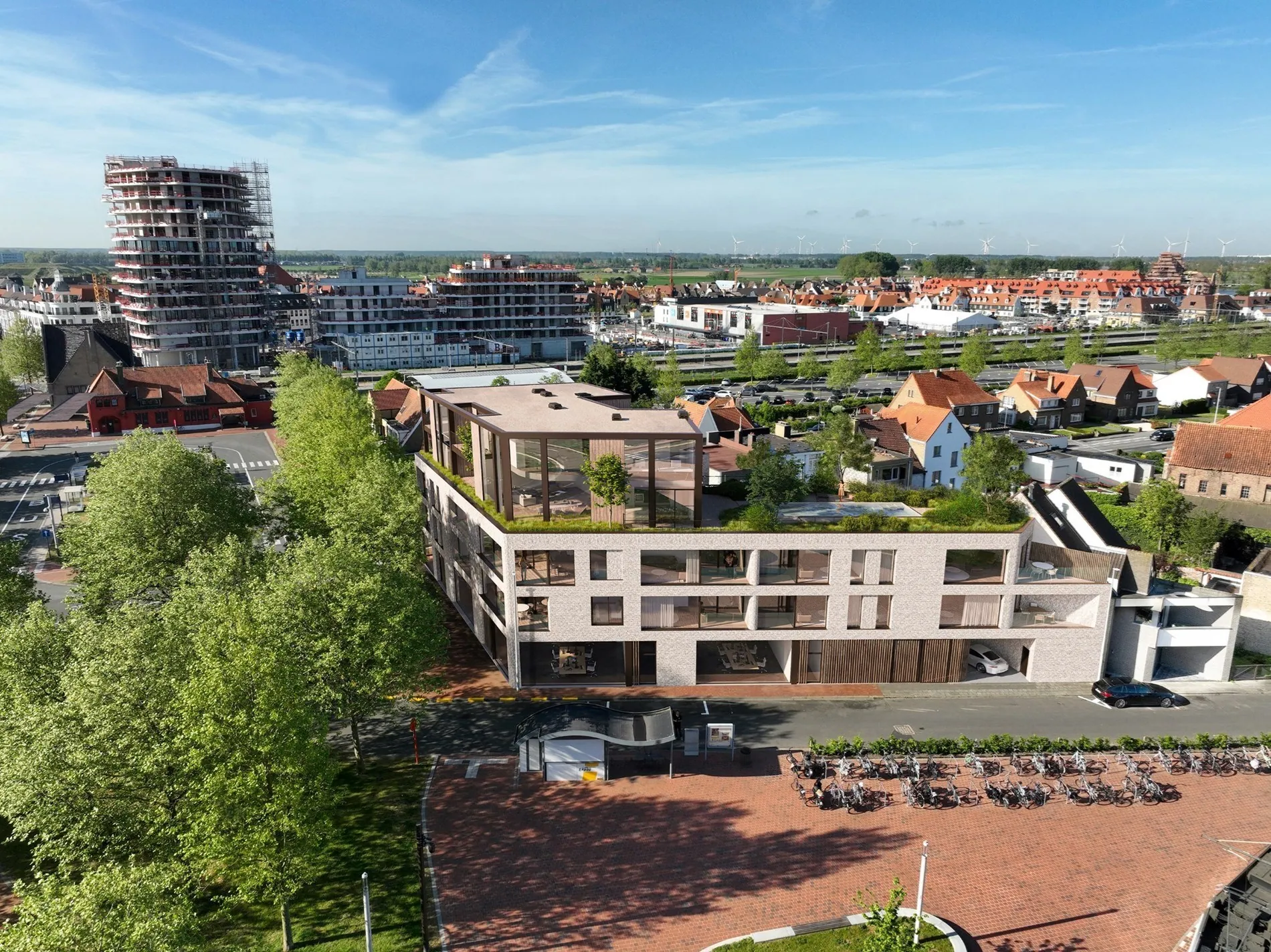 HOEKappartement met prachtige brede living en open zichten gelegen in nieuwbouwresidentie 'Maurice'