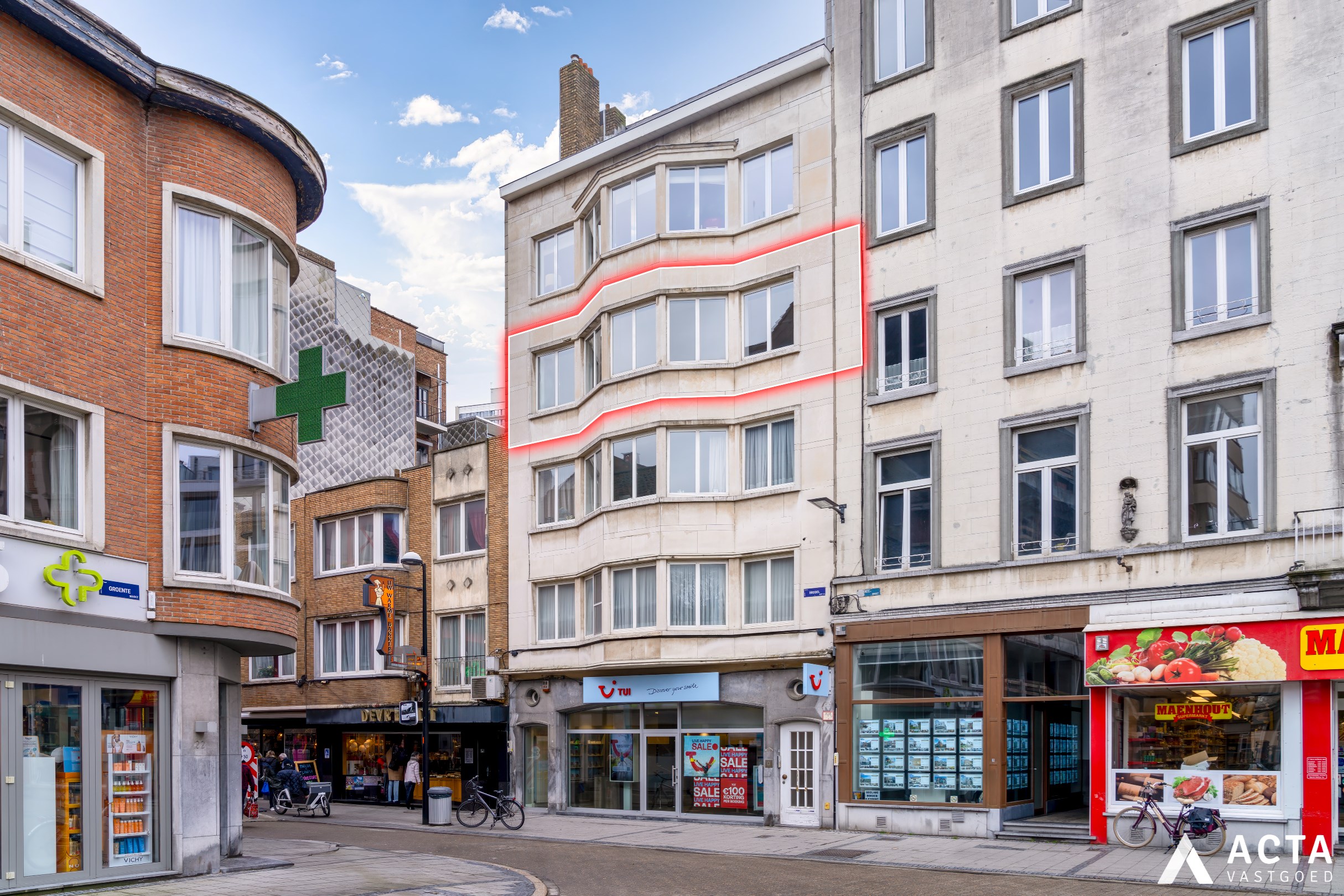 Ruim instapklaar appartement met twee slaapkamers in het centrum van Oostende 