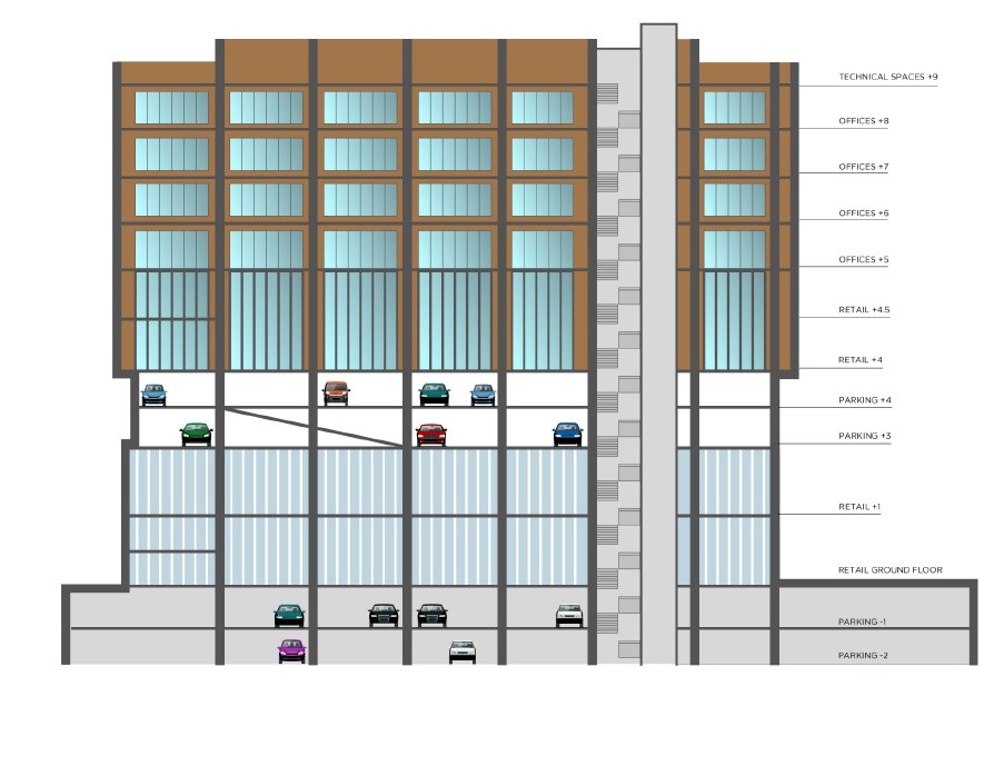 Kantoren in nieuwbouwproject Ouverture tegenover KBC toren te Gent