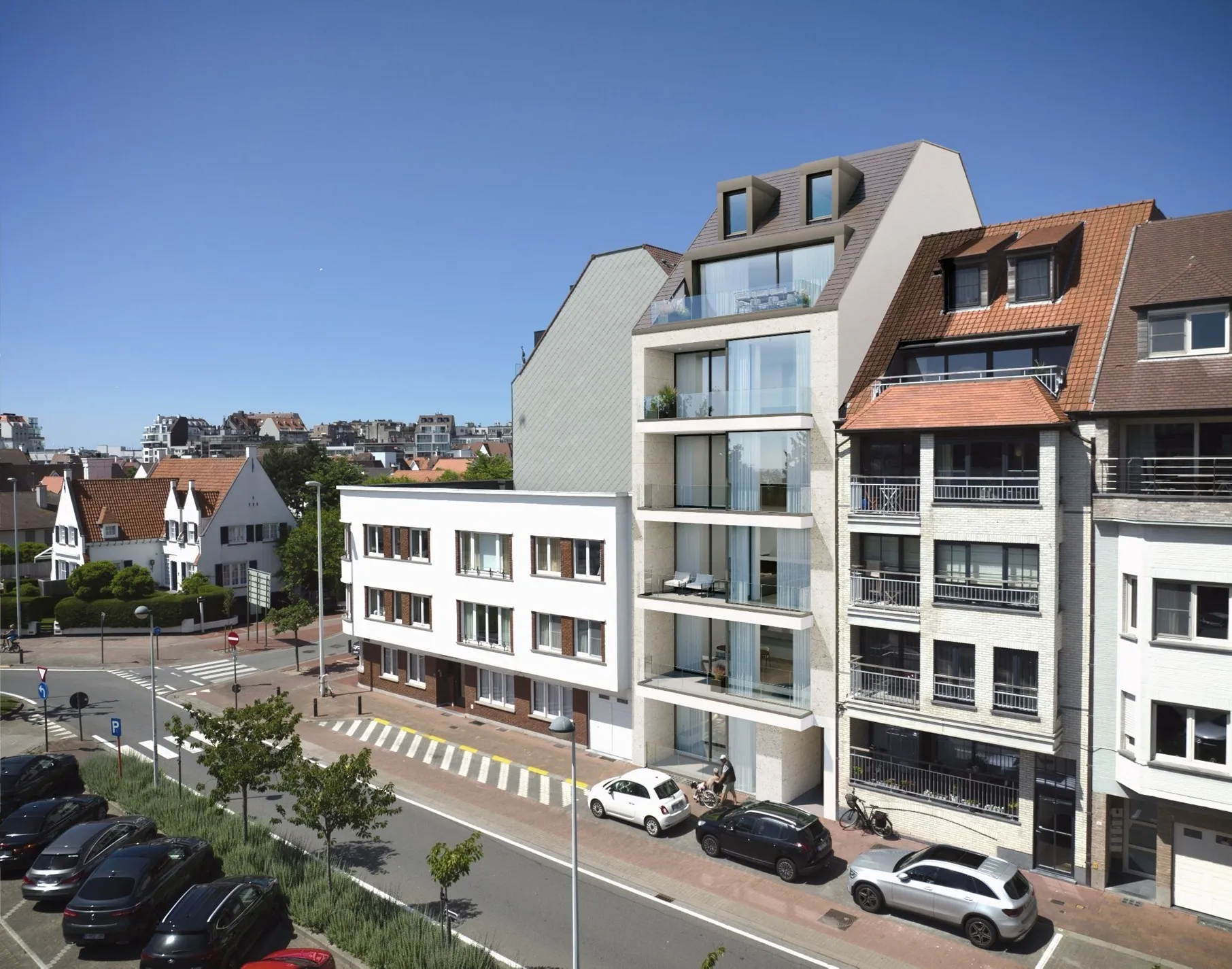 Exclusief nieuwbouwproject "South View" bestaande uit 6 luxe appartementen, allen voorzien van een volwaardig zuidgericht terras en prachtig open zichten. 