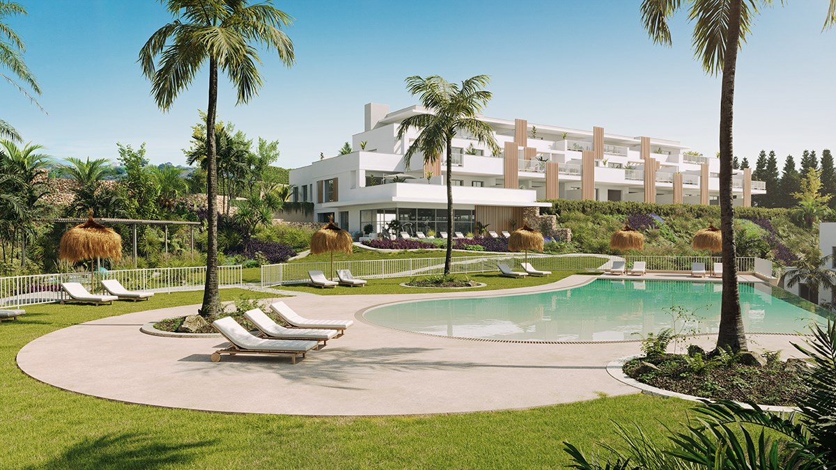 D&#233;couvrez ABRIL... une oasis d&#39;&#233;l&#233;gance et de tranquillit&#233; sur la Costa del Sol &#224; Do&#241;a Julia, Casares. Appartements de luxe, penthouses avec de grandes terrasses et de magnifiques vues sur la mer. 