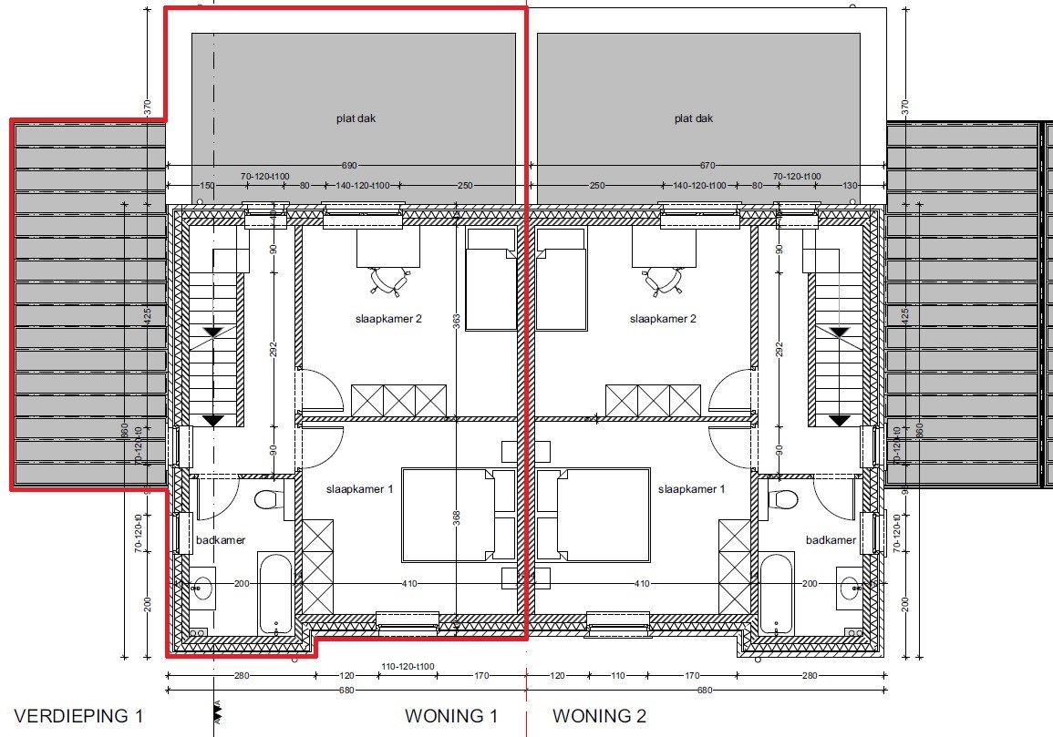 Halfvrijstaande nieuwbouwwoning met drie slaapkamers en carport 