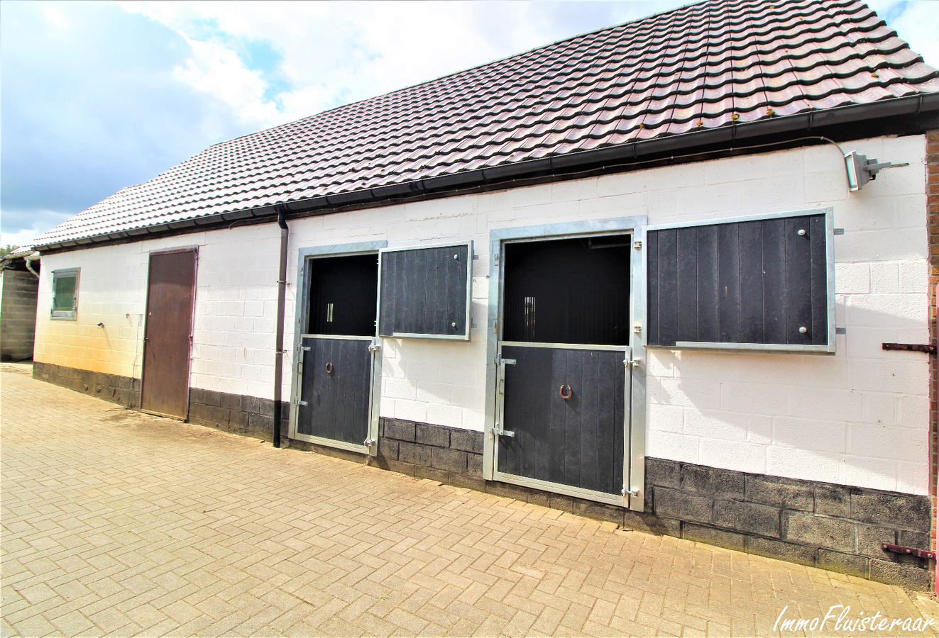 IN OPTIE - Woning met paardenstallen, aanhorigheden, buitenpiste en weiland op ca. 65a te Schaffen (Diest; Vlaams-Brabant) 