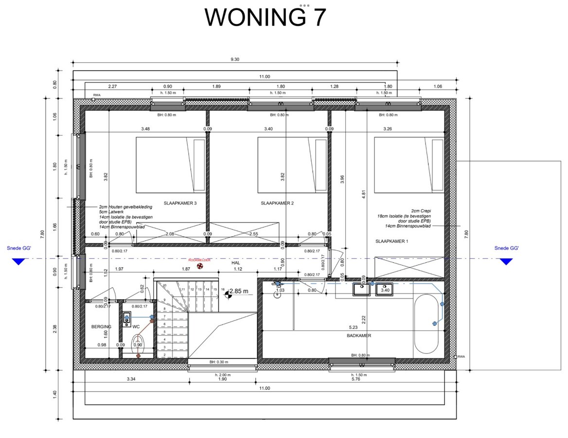 Rustig gelegen nieuwbouwwoning met 3 slaapkamers en prachtig zicht op de velden te Moere 