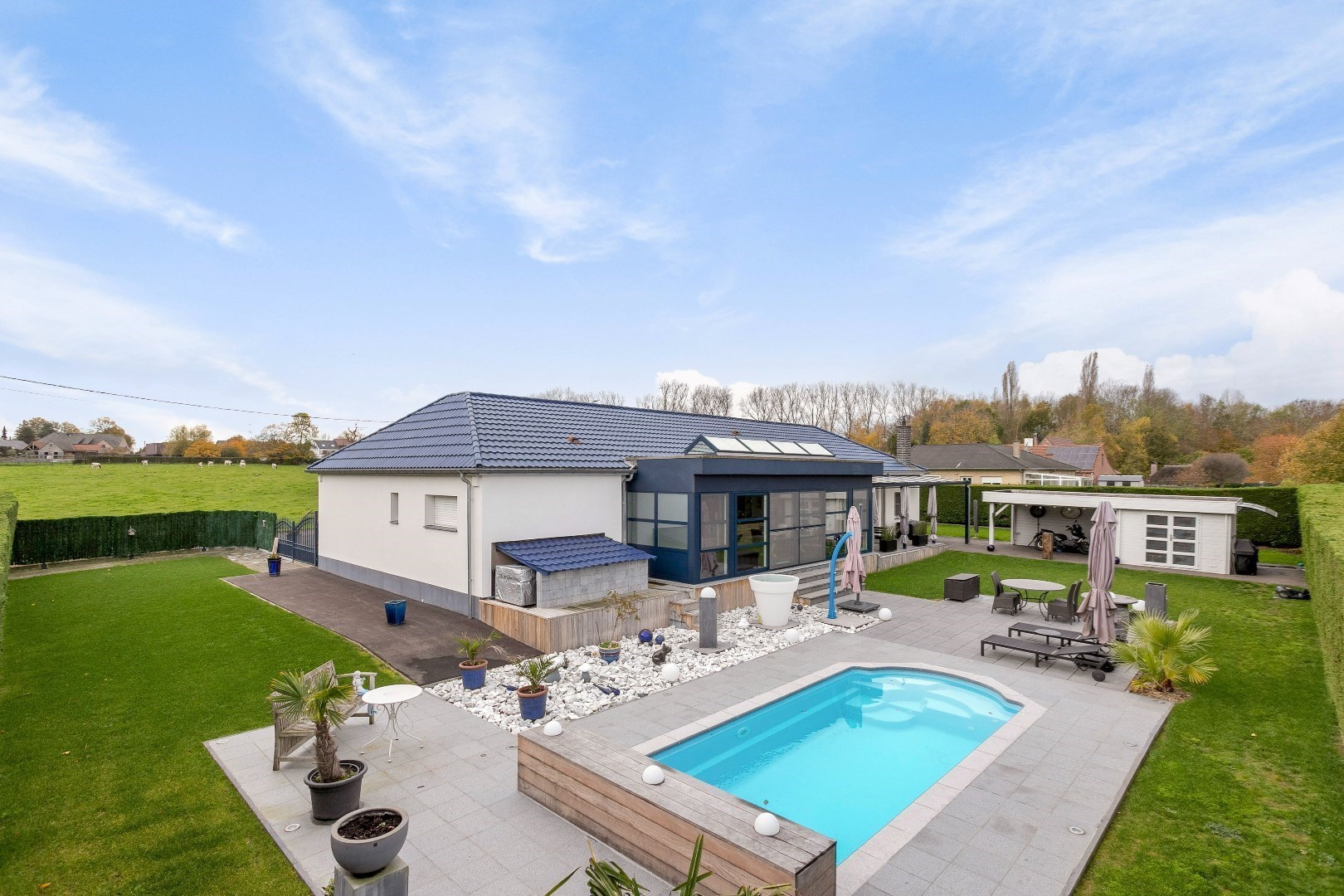 Luxueuze bungalow te Vlezenbeek met zwembad 