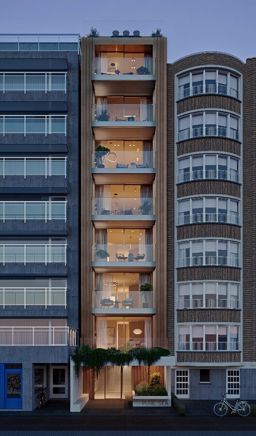 De res. Pure Sea: 7 luxe appartementen met frontaal zeezicht in Oostduinkerke. 