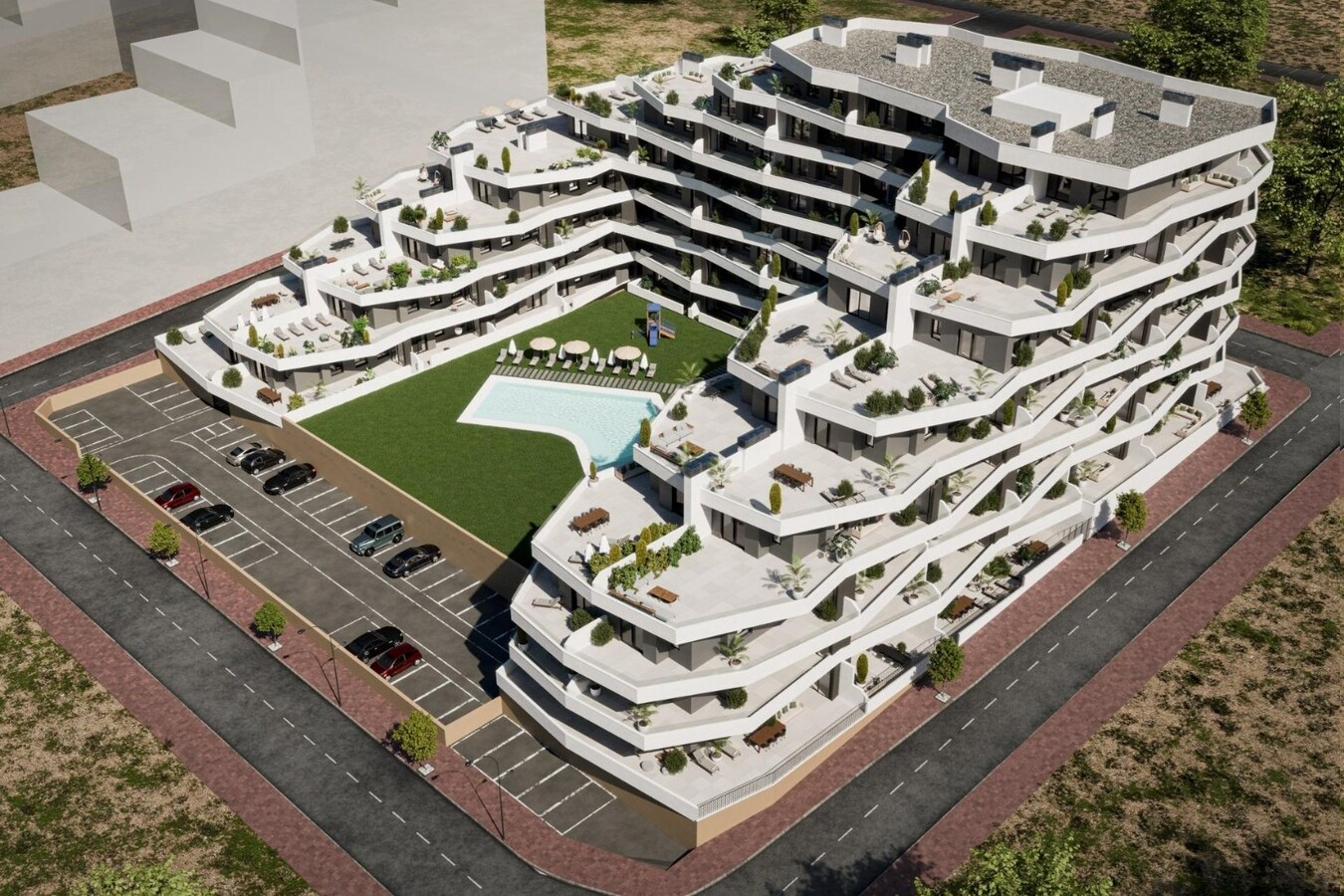 Ontdek het moderne leven in de nieuwe woonwijk in San Miguel de Salinas 