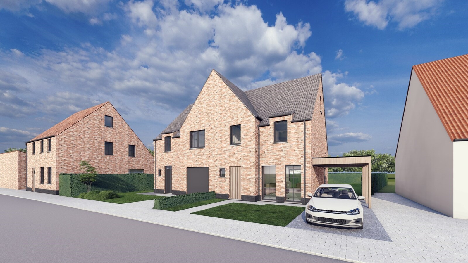 Nieuwbouwwoning met 4 slaapkamers en tuin te Koekelare 