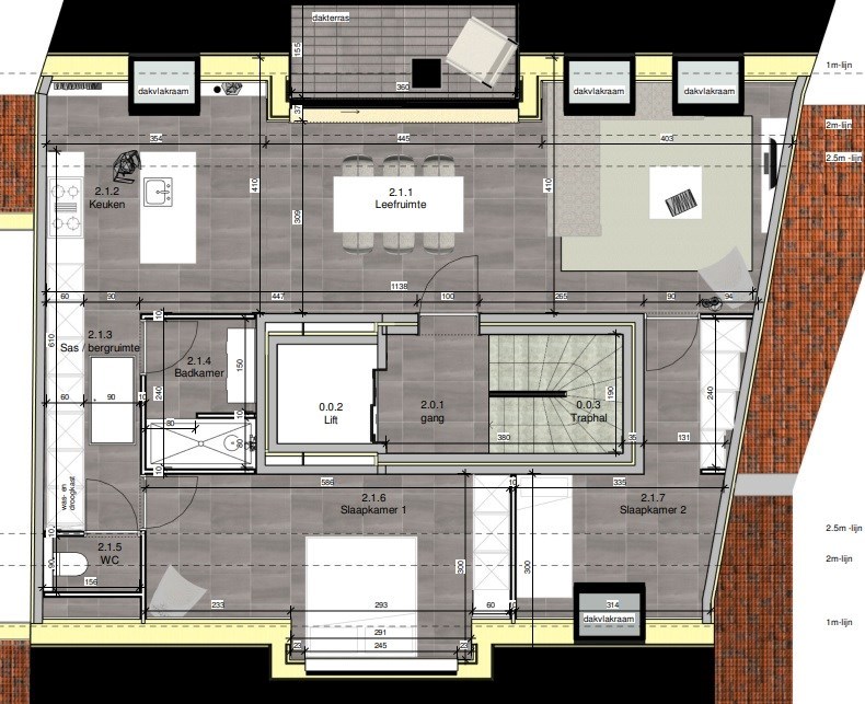 Nieuwbouw appartement met 2 slaapkamers en terras te Desselgem. 