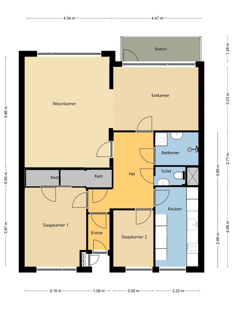 Gelijkvloers wonen in een 90 m2 ruim appartement op 7e Top etage met riante garage van 27 m2 op de begane grond? 