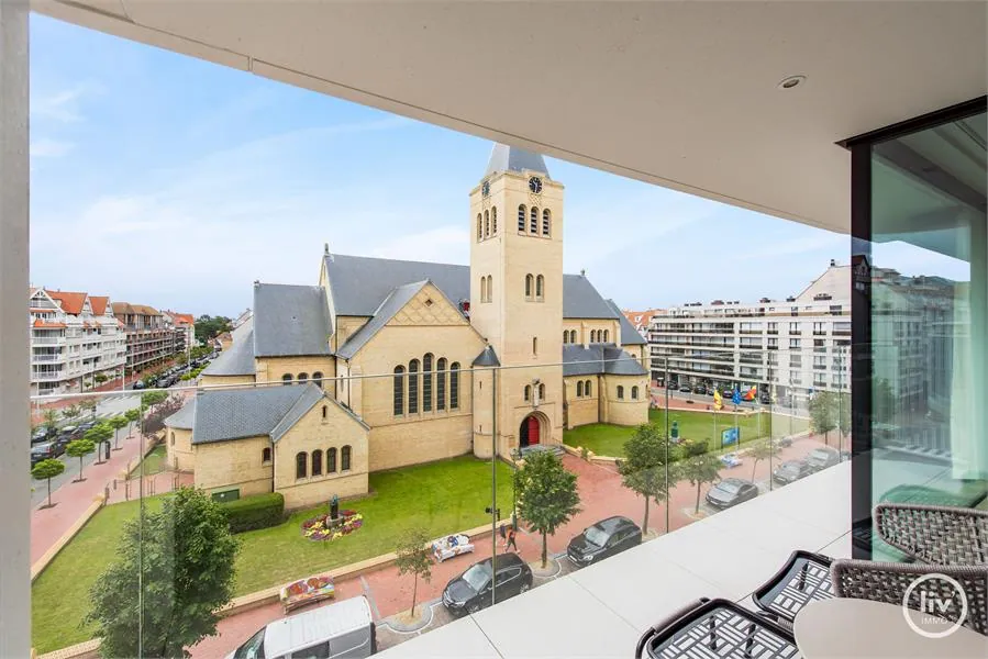 Appartement récent avec 2 chambres à coucher avec vue ouverte au Dumortierlaan à Knokke.