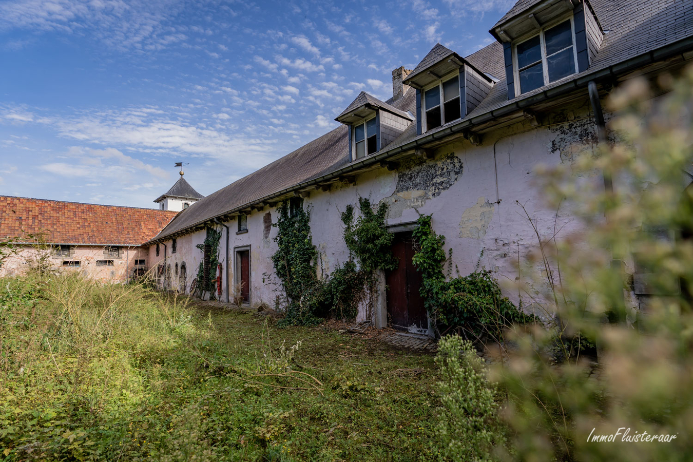 Te renoveren karaktervolle historische hoevewoning met stallingen, binnenkoer, dreef en weiland op ca. 1,36ha te Rebecq (Waals-Brabant) 