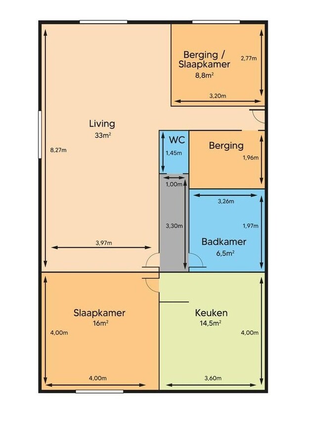 Gelijkvloers instapklaar appartement met terras en garage 