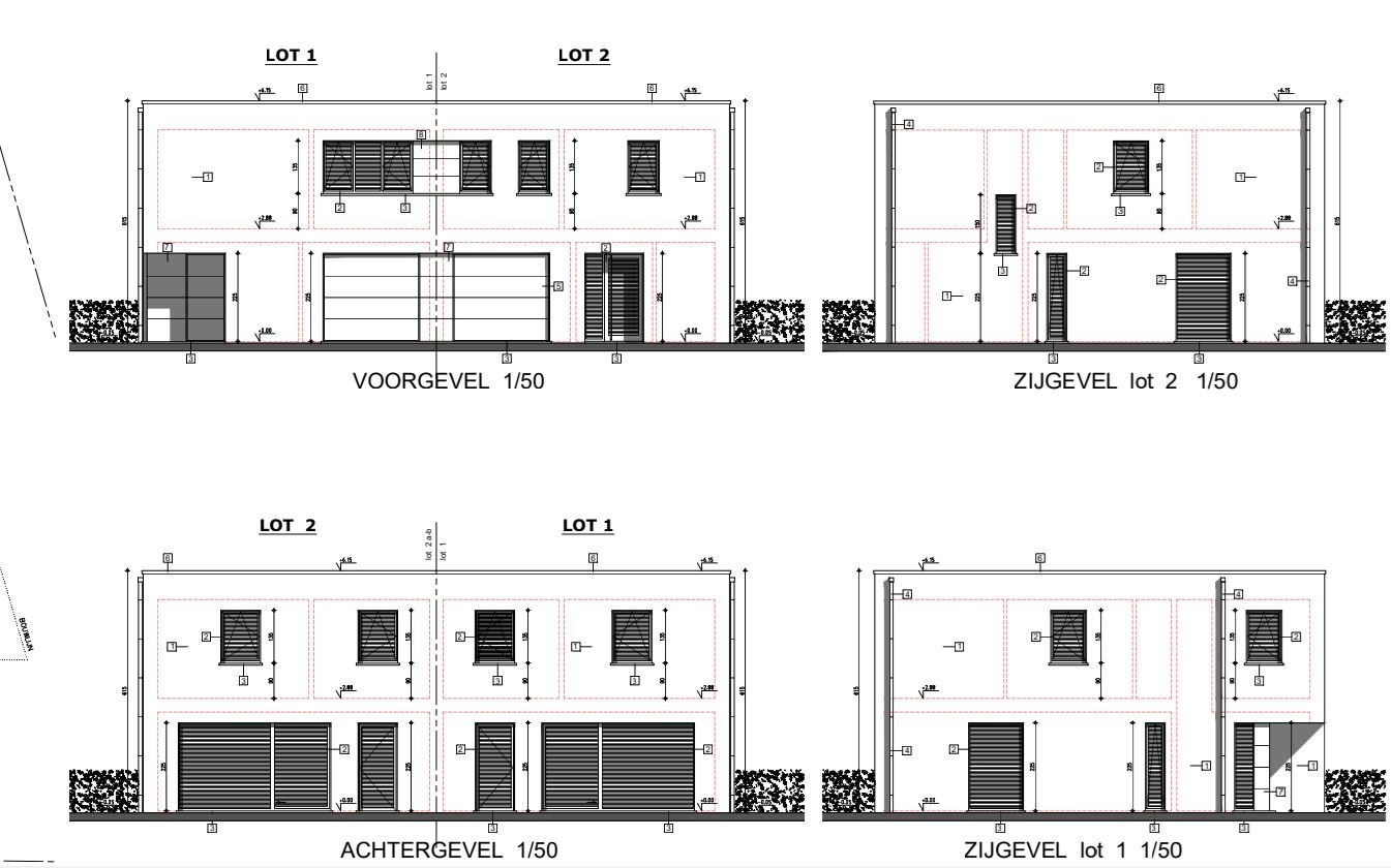 Nieuwbouwwoning, 4 slpk, garage, tuin, perceel 405 m&#178;, Torhout. 