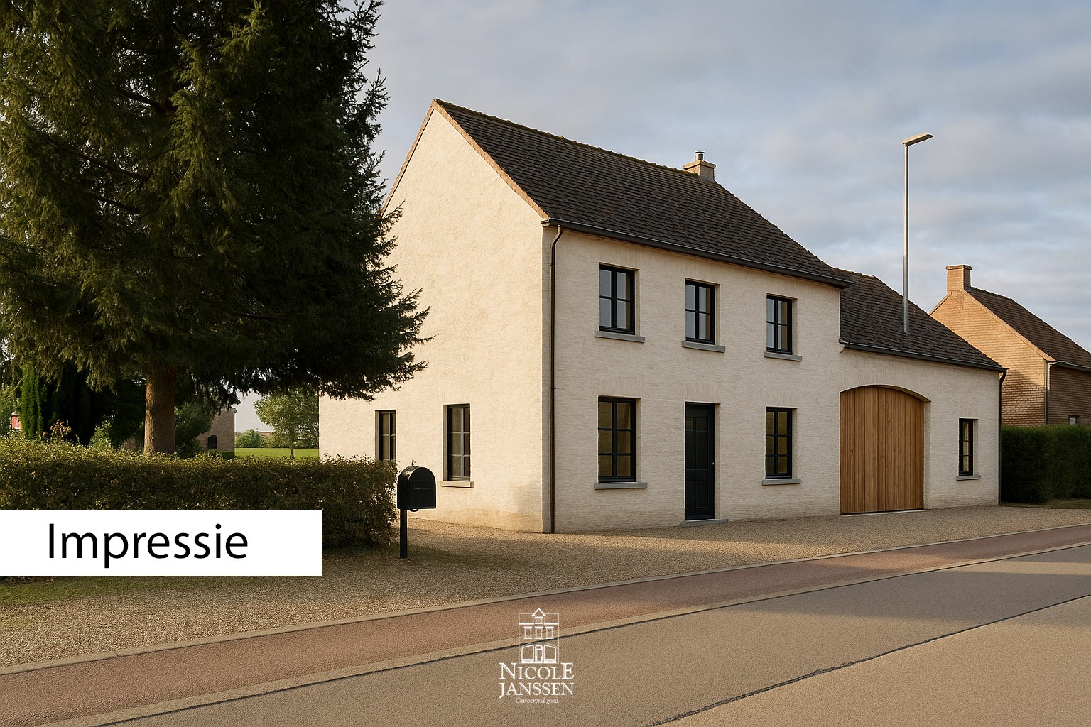 Te renoveren ruime hoevewoning met stallingen en grond 