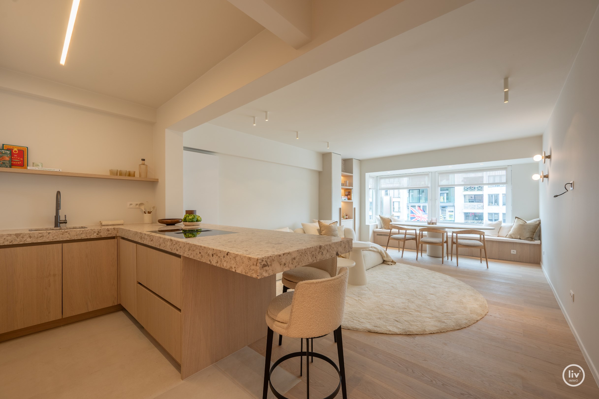 Volledig gerenoveerd 3-slaapkamerappartement met open zicht over het groen &#233;n de Lippenslaan 