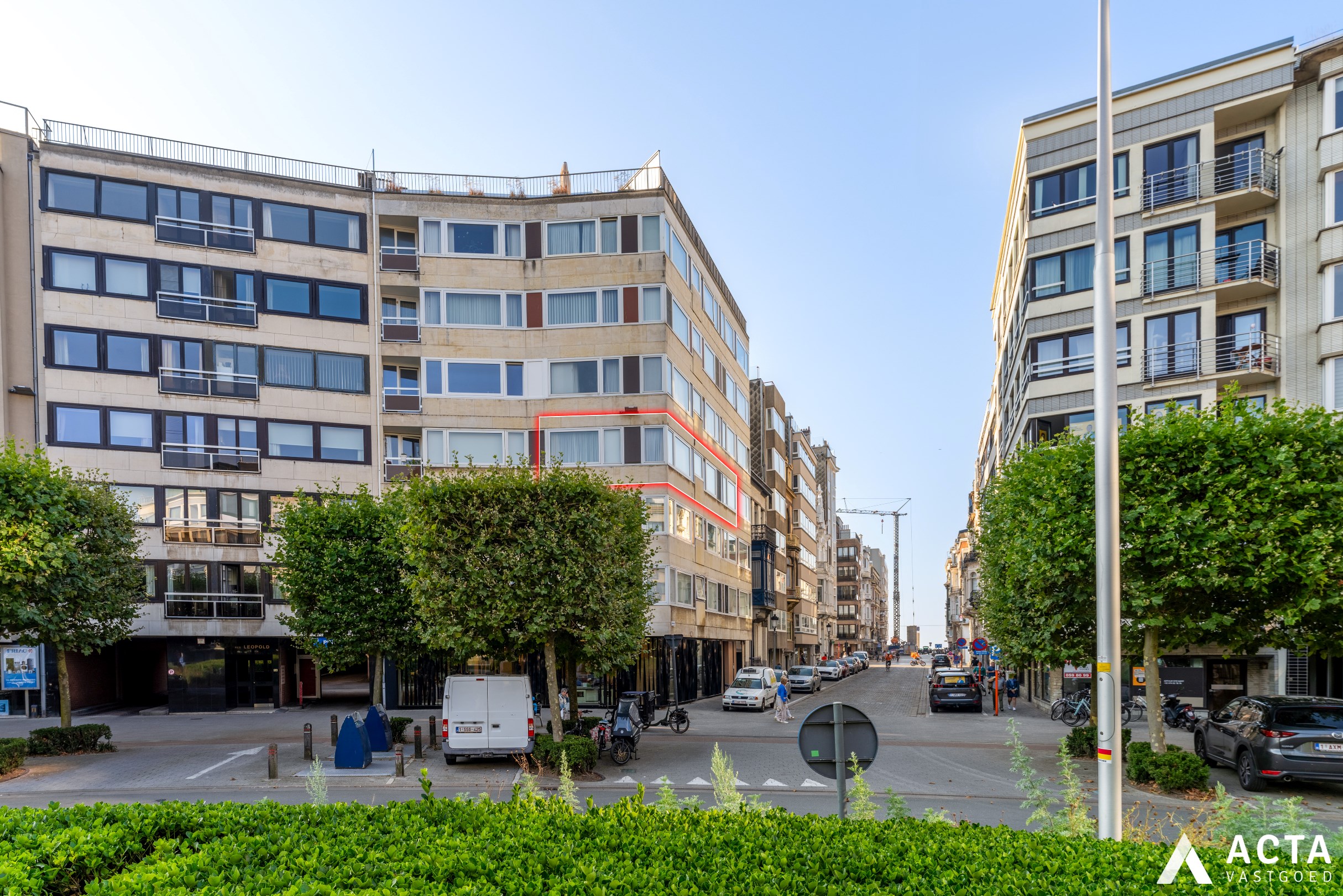 Centraal gelegen appartement met twee slaapkamers op het Leopold I Plein 