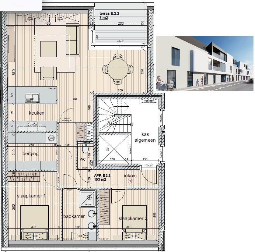 Uniek nieuwbouw appartement met 2 slaapkamers en veel zonlicht te Eernegem 